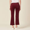 Pantalon bootcut velours prune femme