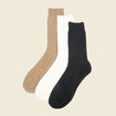 Lot de 3 paires de chaussettes marron homme