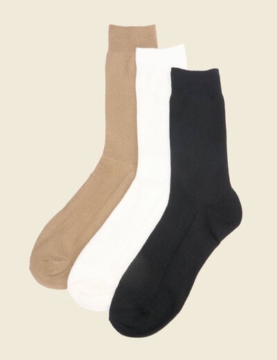 Lot de 3 paires de chaussettes marron homme