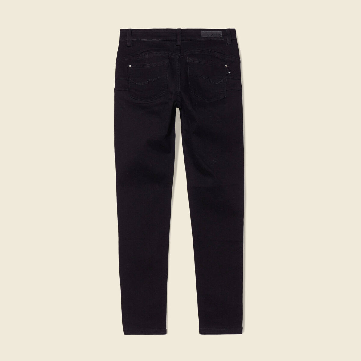 Jeans skinny zippé denim noir femme