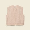 Gilet sans manches creme femme