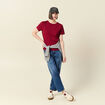 T-shirt manches courtes rouge femme