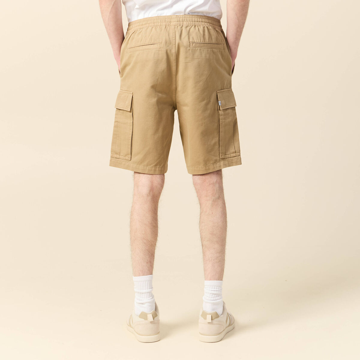 Bermuda droit cargo taupe homme