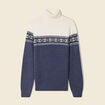 Pull manches longues col roulé ecru homme