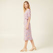 Jupe midi fourreau rose femme