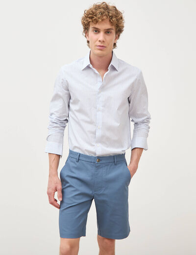 Bermuda bleu gris homme
