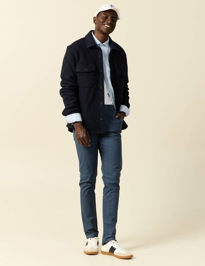 Pantalon chino longueur 32 bleu gris homme