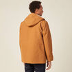 Parka droite à capuche marron homme