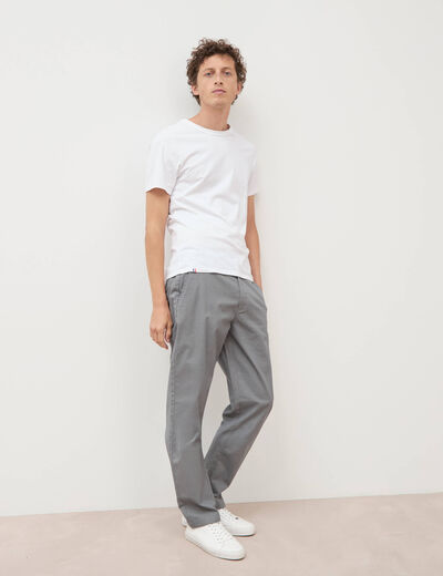 Pantalon regular longueur 32 gris homme