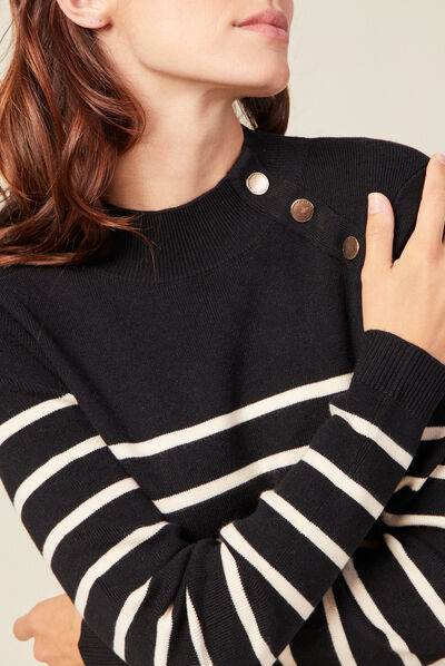Robe pull éco-responsable noir femme