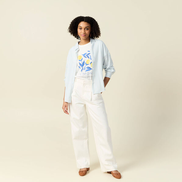T-shirt manches courtes blanc femme
