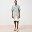 Chemise boyfriend manches courtes vert clair homme