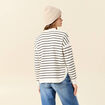 Pull manches longues bleu marine femme