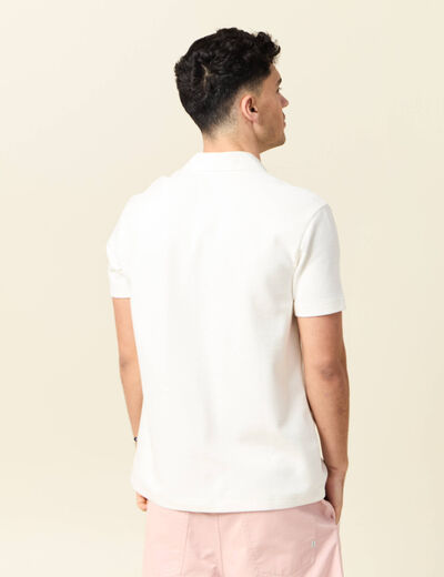 Polo manches courtes ecru homme
