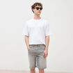 Bermuda en jeans denim gris homme