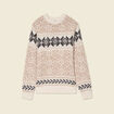 Pull manches longues beige homme
