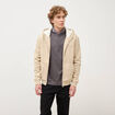 Sweat manches longues zipp&eacute; beige homme