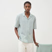 Chemise boyfriend manches courtes vert clair homme