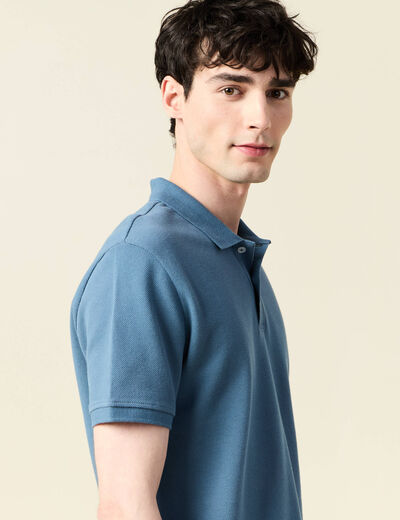 Polo manches courtes bleu foncé homme