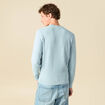 Pull fin col rond manches longues bleu ciel homme