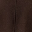Manteau droit long col montant marron fonc&eacute; femme