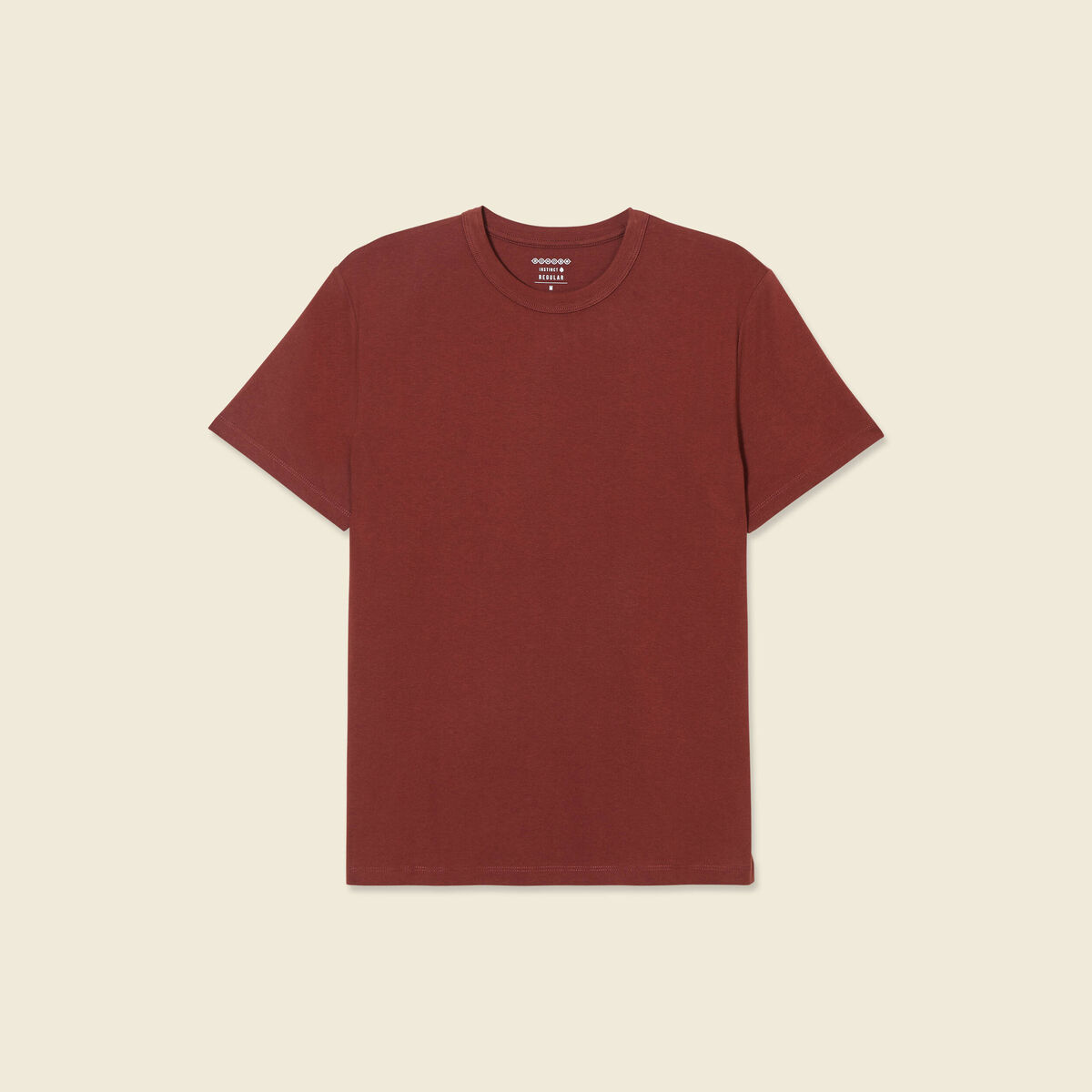 T-shirt éco-responsable marron cognac homme