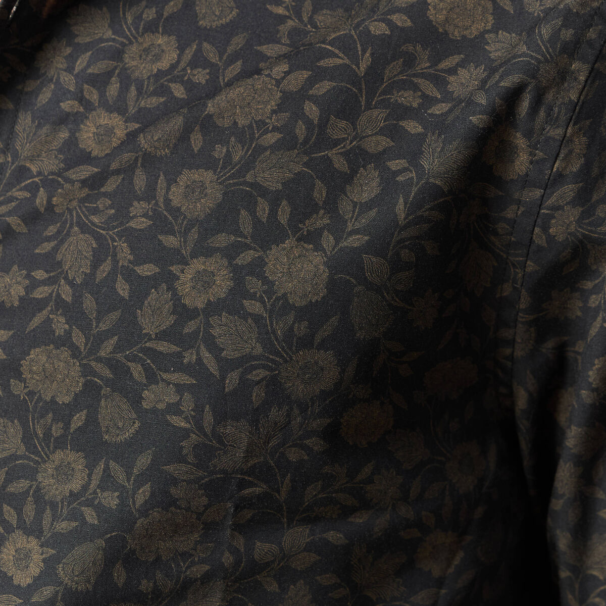 Chemise manches longues en coton noir homme