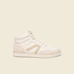 Baskets montantes plates ecru homme