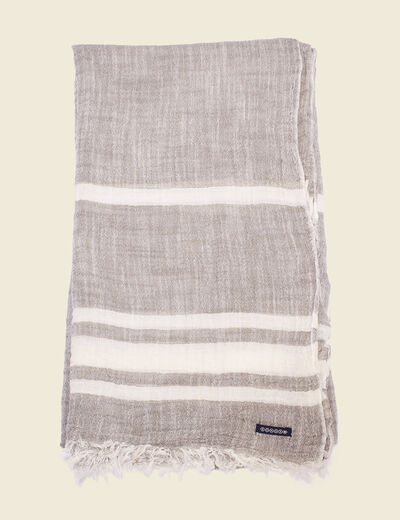 Foulard à franges vert olive homme