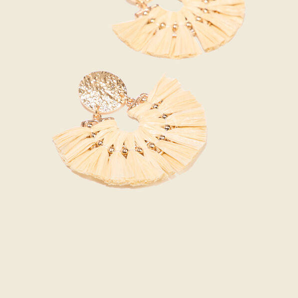 Boucles d'oreilles pendantes sable femme