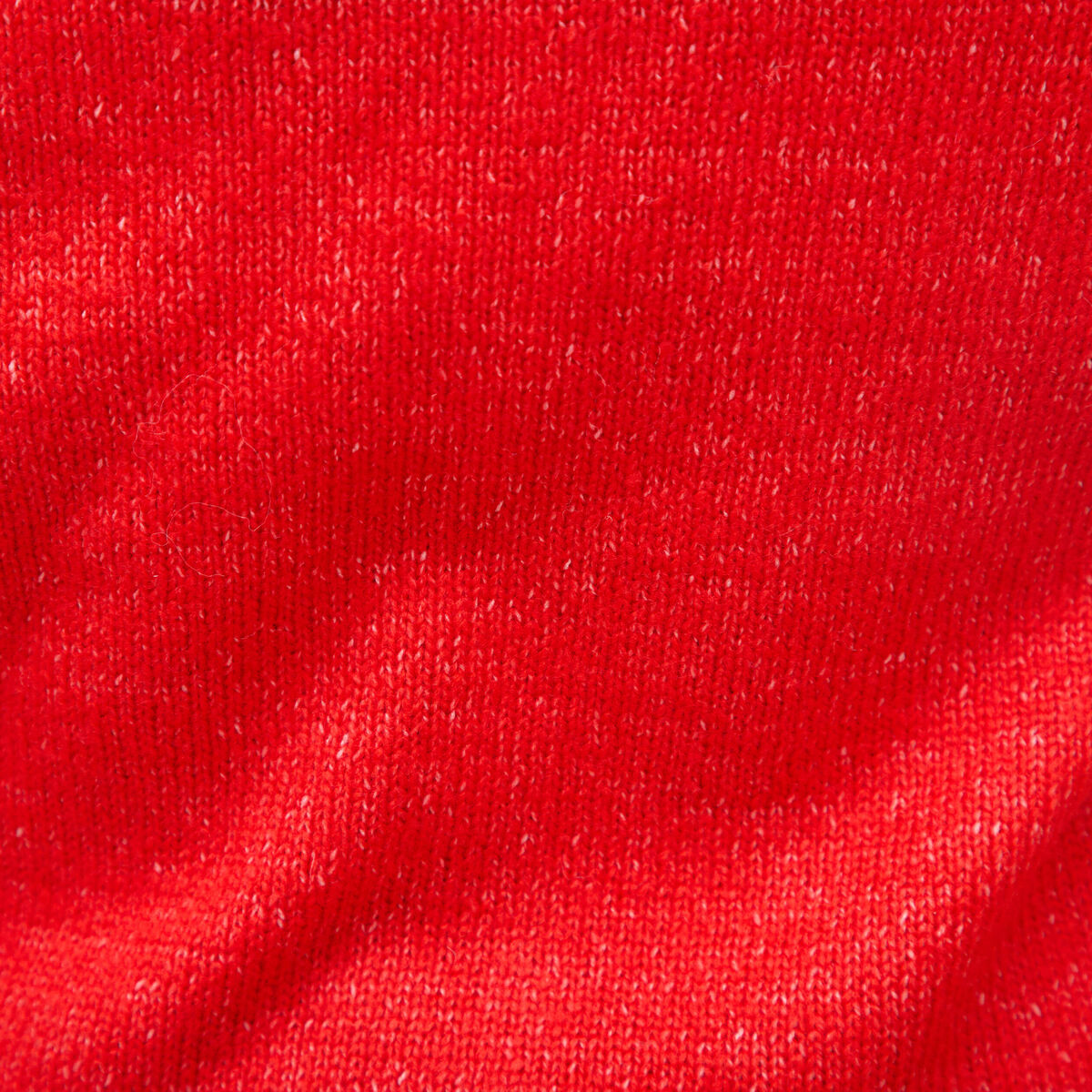 Gilet droit manches longues col rond rouge femme