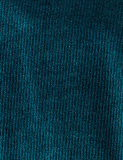 Robe sans manches en velours bleu canard femme