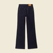 Jeans flare taille haute denim brut femme