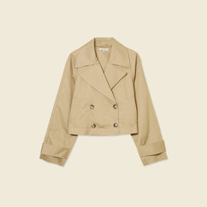 trench court fluide beige femme Trench court fluide beige femme