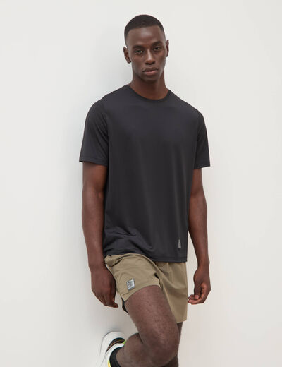 Short doubl&eacute; taupe homme