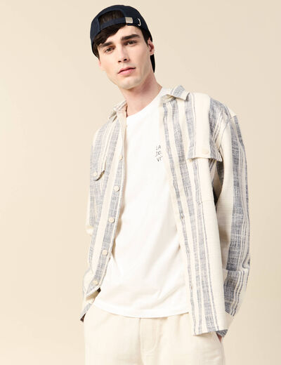 Surchemise manches longues ecru homme