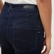 Jeans large taille haute denim brut rinse femme