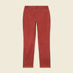 Pantalon chino cigarette rouge fonc&eacute; femme