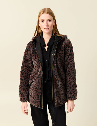 Parka r&eacute;versible noir femme