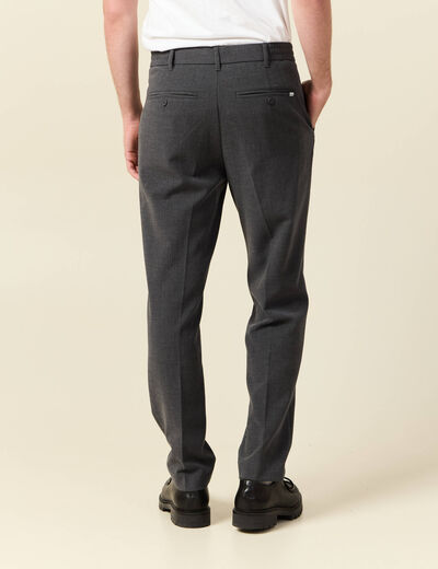 Pantalon droit longueur 32 gris fonc&eacute; homme