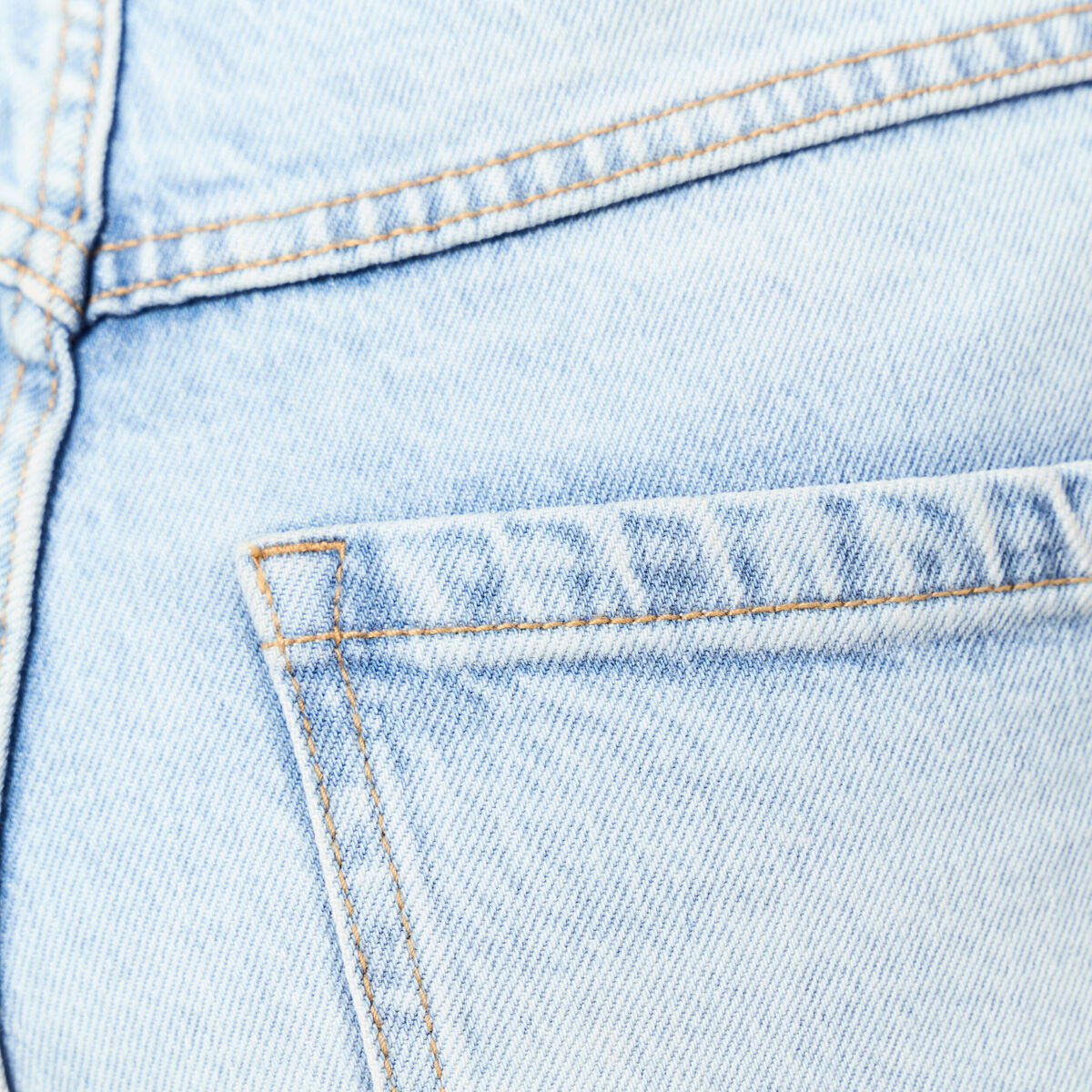 Bermuda droit en jean denim snow bleu femme