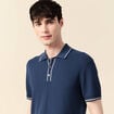 Polo manches courtes bleu foncé homme