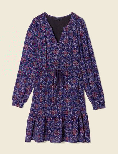 Robe patineuse éco-responsable bleu marine femme