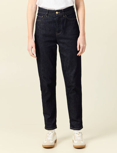 Jeans mom fabriqué en France denim brut femme