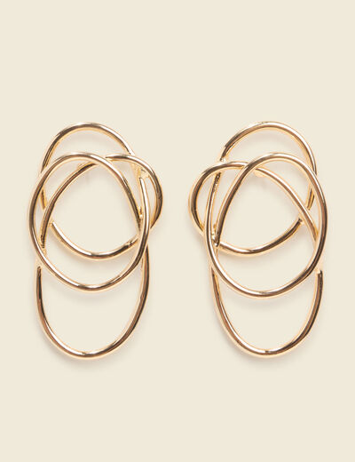 Boucles d'oreilles couleur or femme