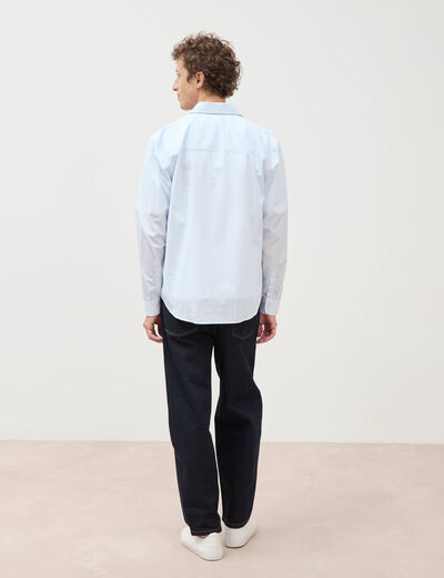Chemise boyfriend en coton ecru homme