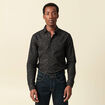 Chemise manches longues en coton noir homme