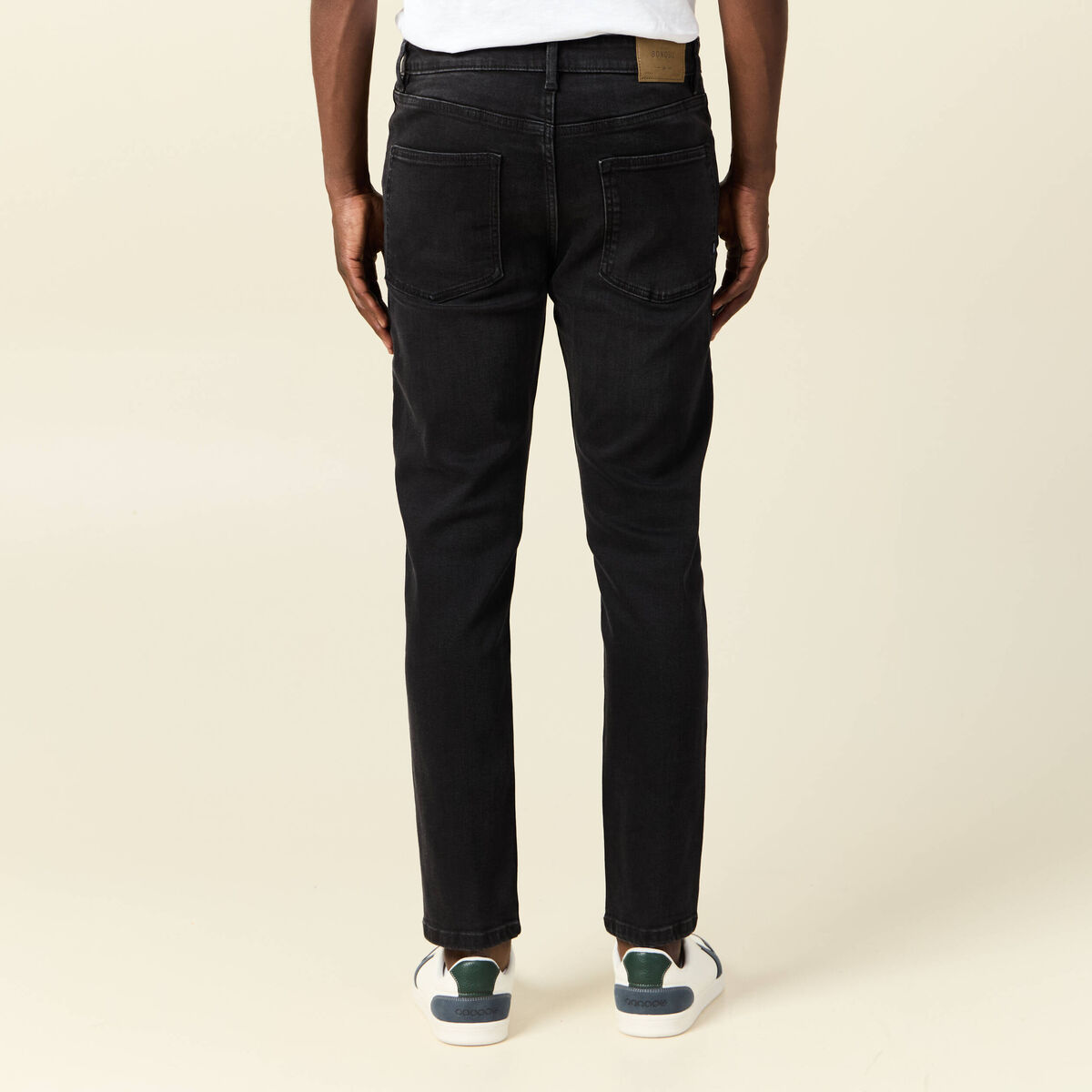 Jeans skinny tapered denim noir homme