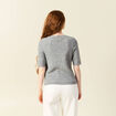 Gilet manches courtes gris clair femme