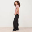 T-shirt droit col rond manches courtes vieux rose femme